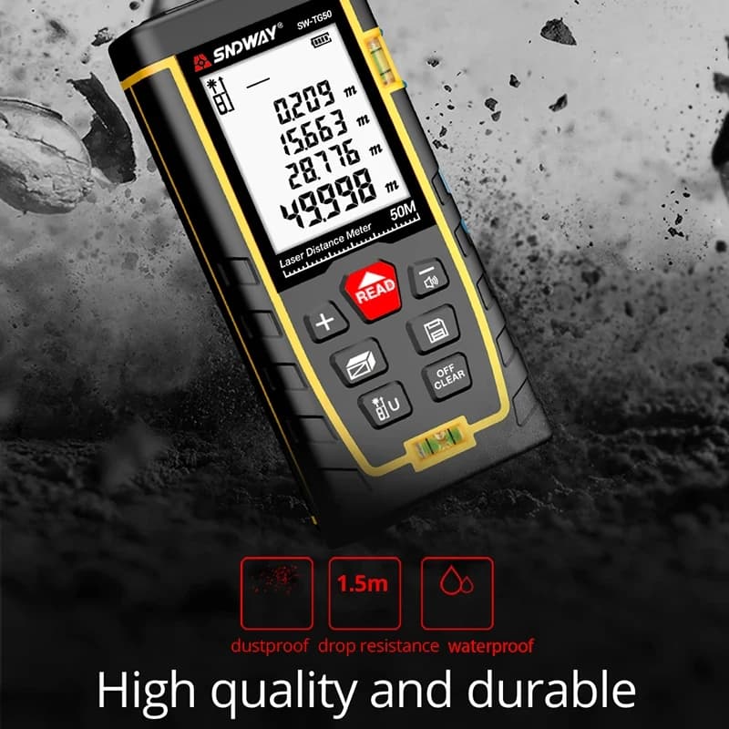 Télémètre laser SNDWAY digital 120m pour pêche - Instrument de mesure de construction précis