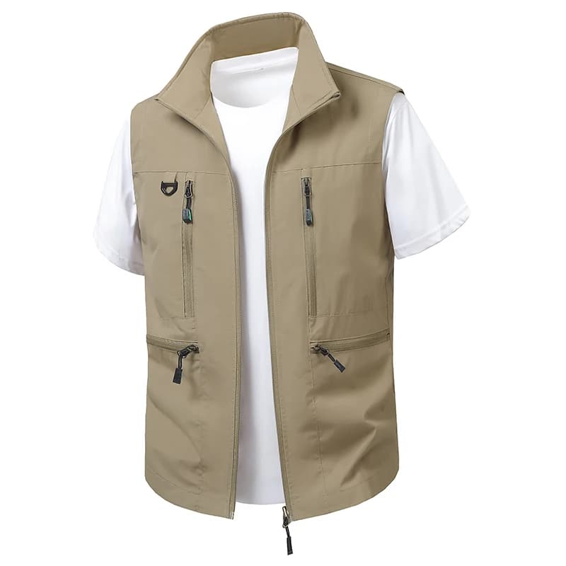 Gilet sans manches respirant homme multi-poches pêche tactique sport grand taille 6XL printemps