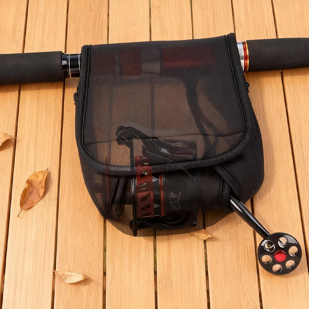 Housse néoprène S/M/L pour moulinet spinning étanche et protection anti-chocs
