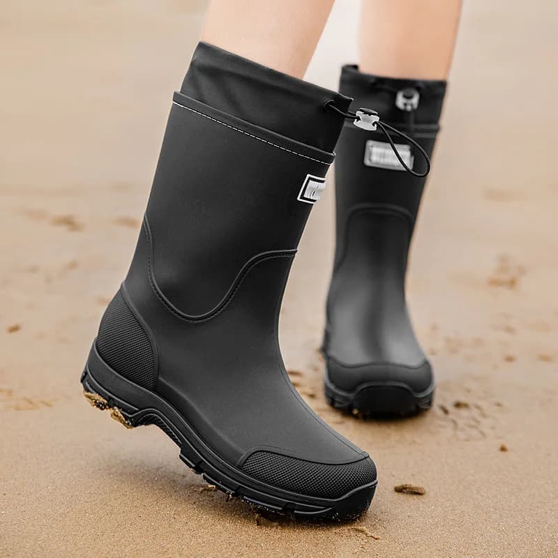 Bottes de pluie unisexes imperméables légères cuisine travail pêche chaussures aquatiques mode