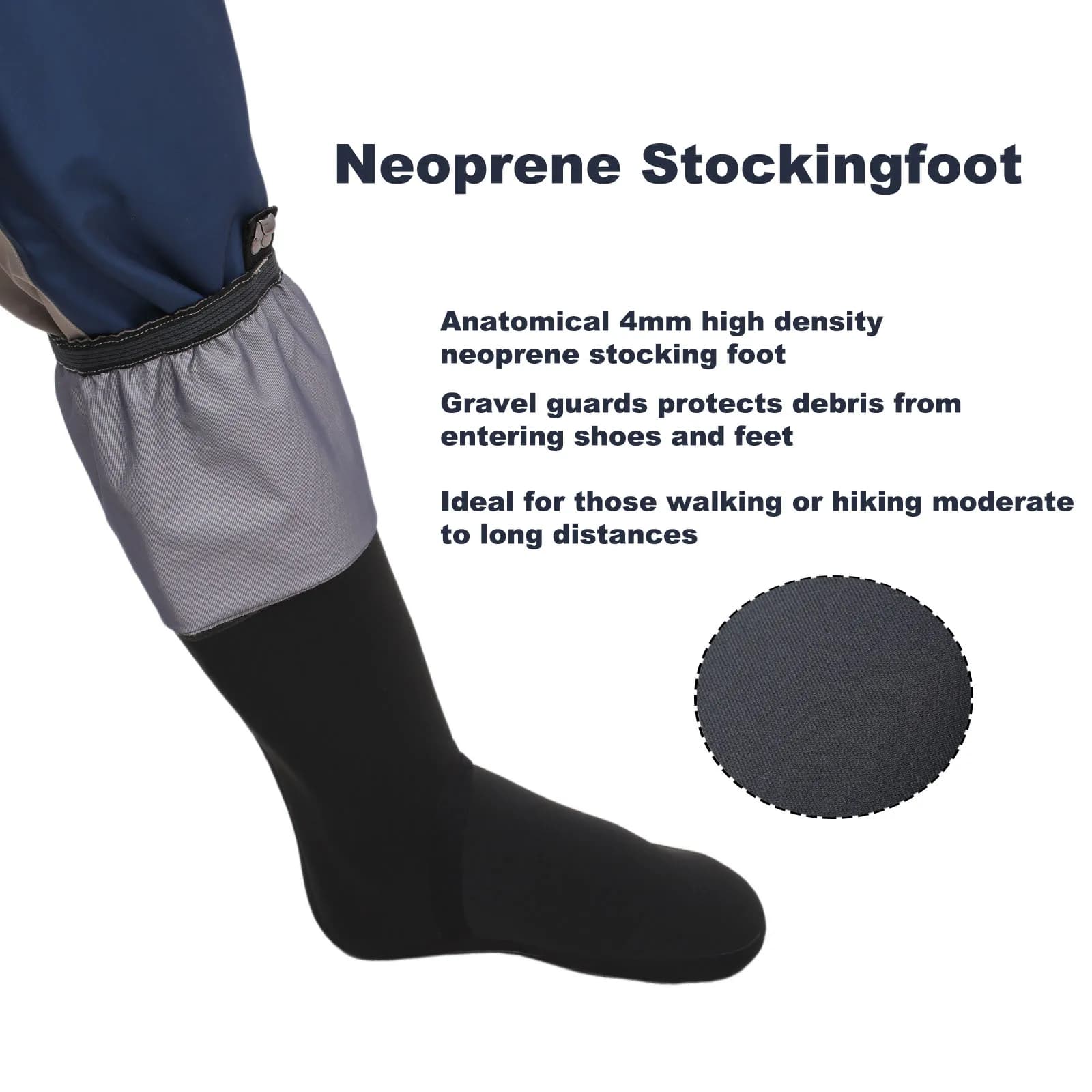 Wader de pêche respirant et imperméable jusqu'aux hanches en version stockingfoot