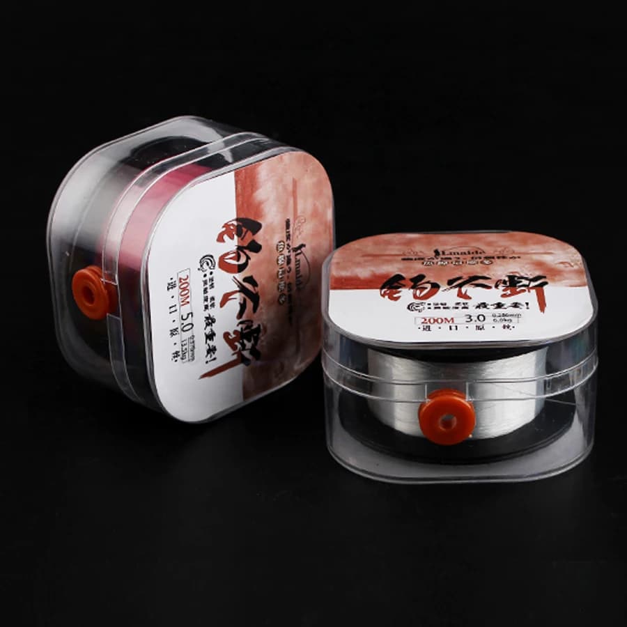 Ligne de pêche nylon fluorocarbone coulissante 20kg 200m haute résistance pour mer et eau douce