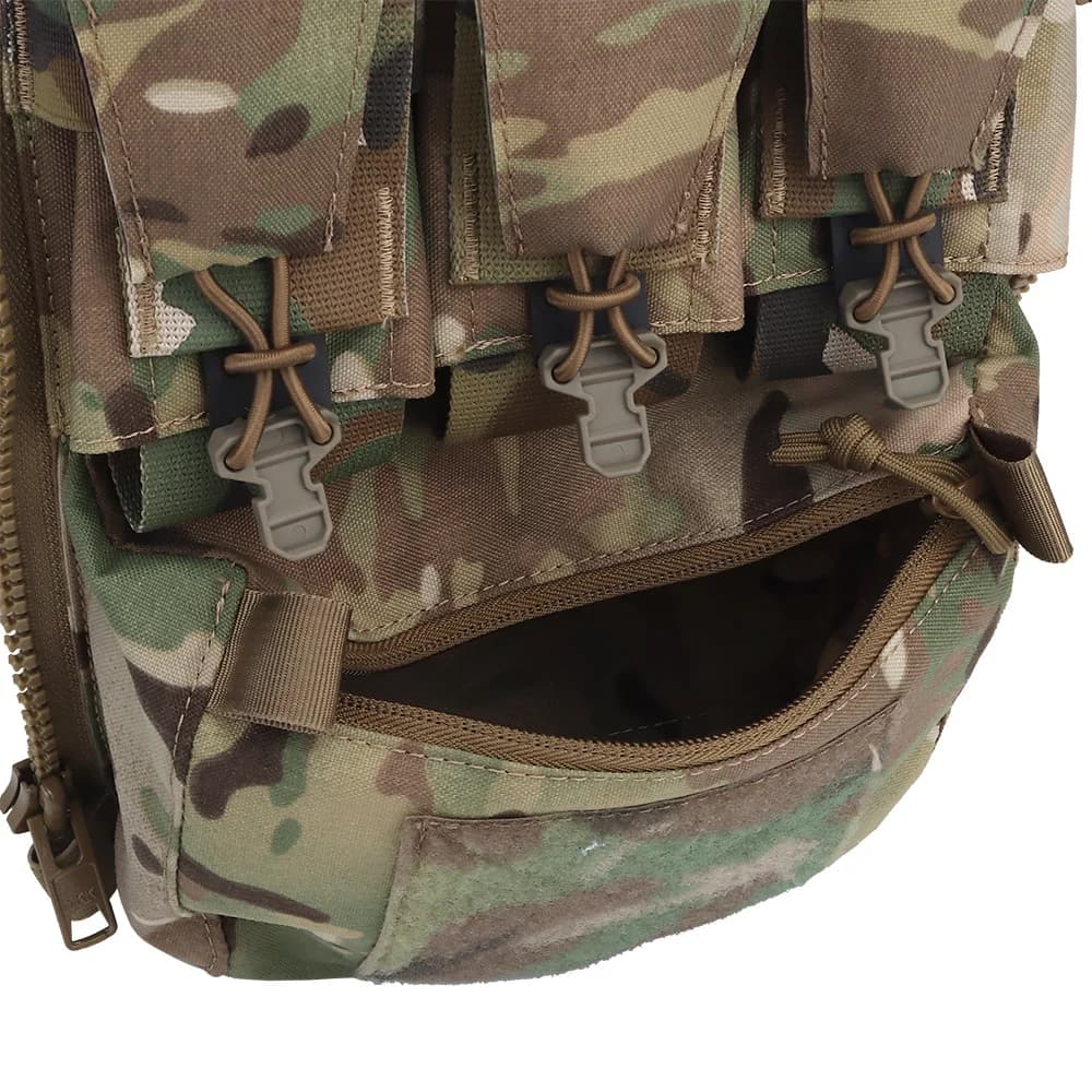 Panneau dorsal tactique V5 avec poches - Support triple chargeurs pour équipement de pêche