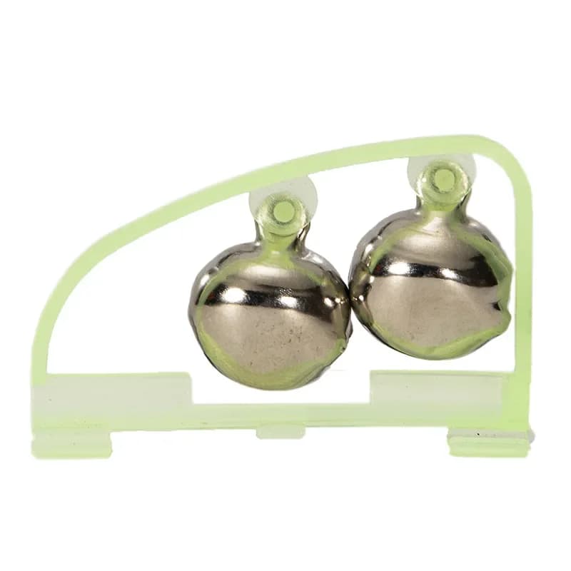 Cloches lumineuses pour pêche en mer - Alarme double pour embouts de canne avec indicateur sonore 5cm