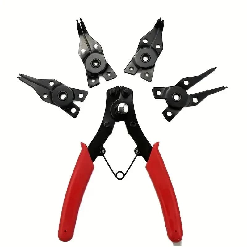 Jeu 4 pinces circlips 4-en-1 multifonction - Outil professionnel pour anneaux de retenue et circlips mécaniques