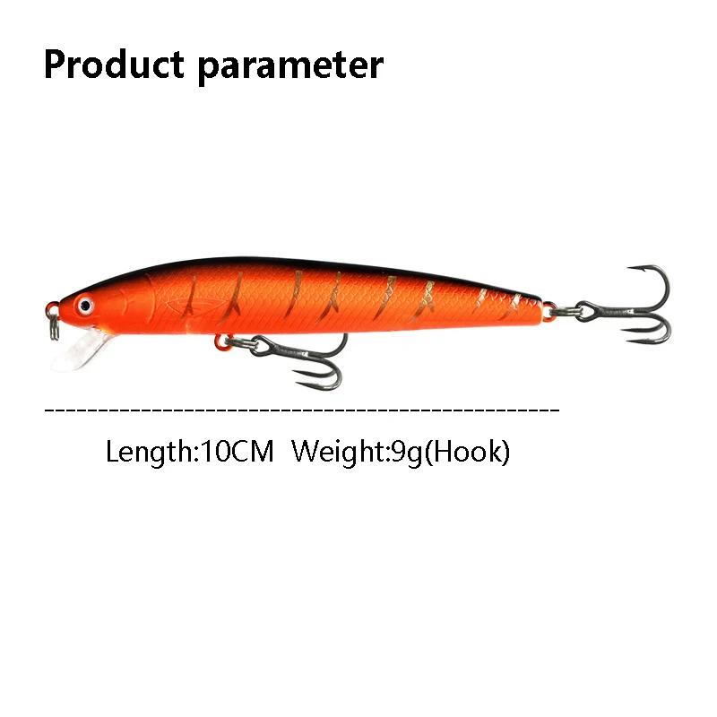 Kit leurres durs mini minnow flottants - Crankbaits wobblers pour pêche des carnassiers