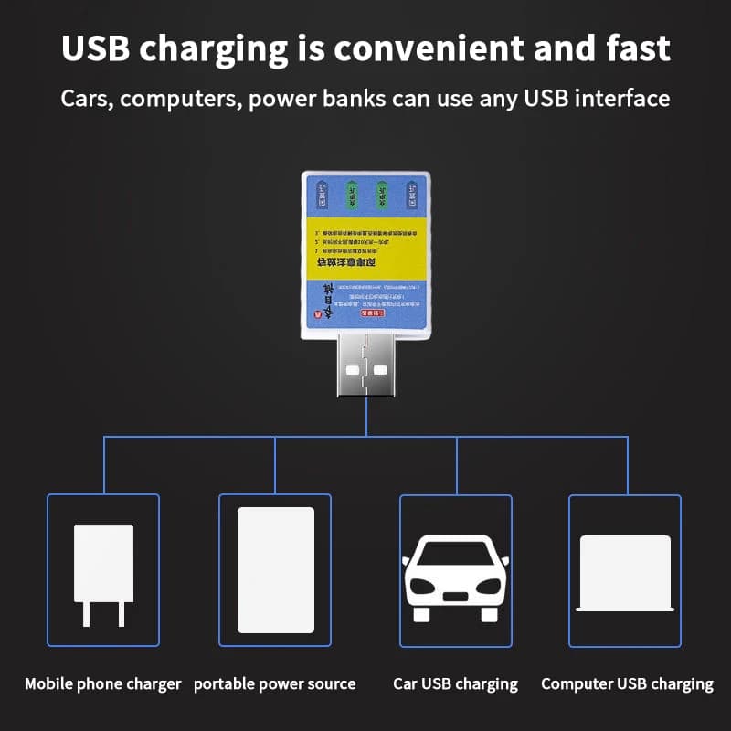 Chargeur USB CR425 pour batteries rechargeables d'alarmes de pêche - Accessoires de recharge