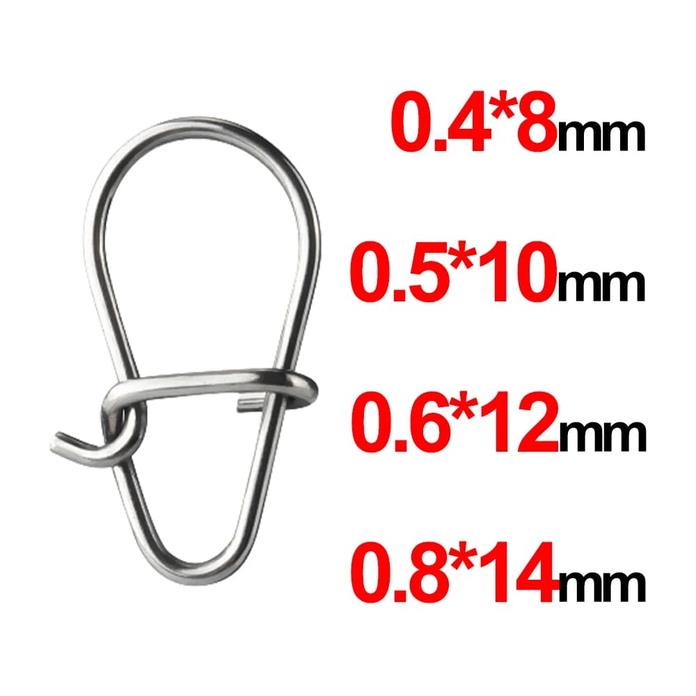 50 émerillons pêche mer inox 304 forme gourde renforcés pour leurres et appâts naturels