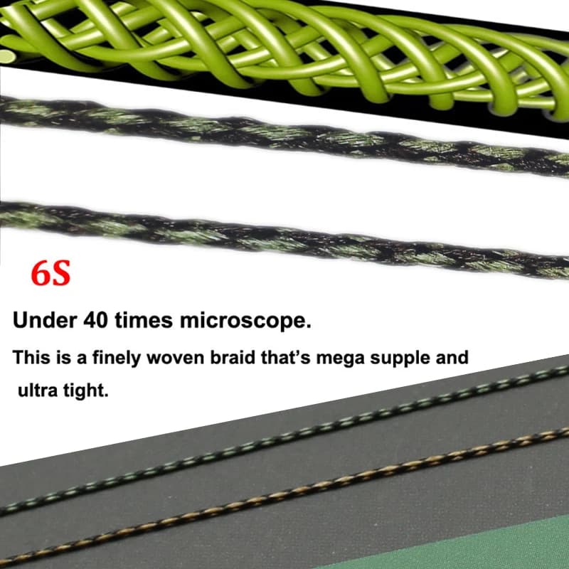 Ligne de pêche carpe 20m tresse souple sans revêtement pour hair rig 15IB 25IB 35IB