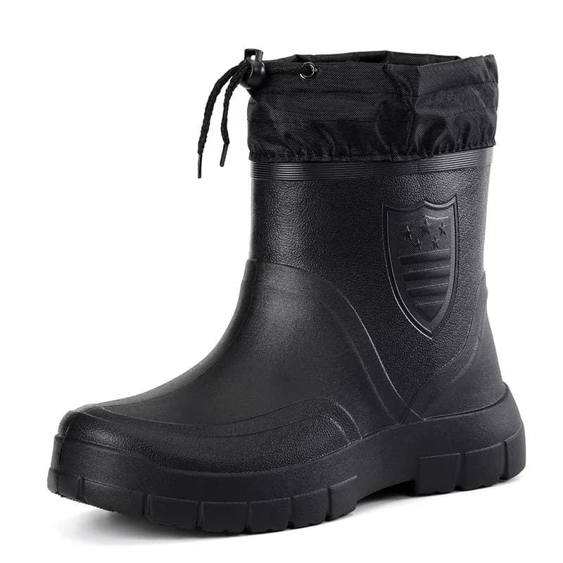 Bottes pluie automne hiver mode coton basse polaire légères imperméables anti-vent anti-dérapantes chaudes