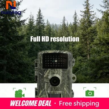 Mini caméra trail 16MP 1080P étanche vision nocturne - Surveillance faune extérieure discrète et efficace