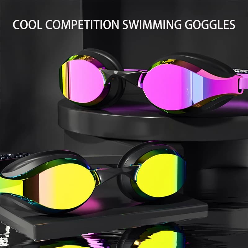 Lunettes de natation compétition professionnelles étanches anti-buée haute définition unisexe adultes