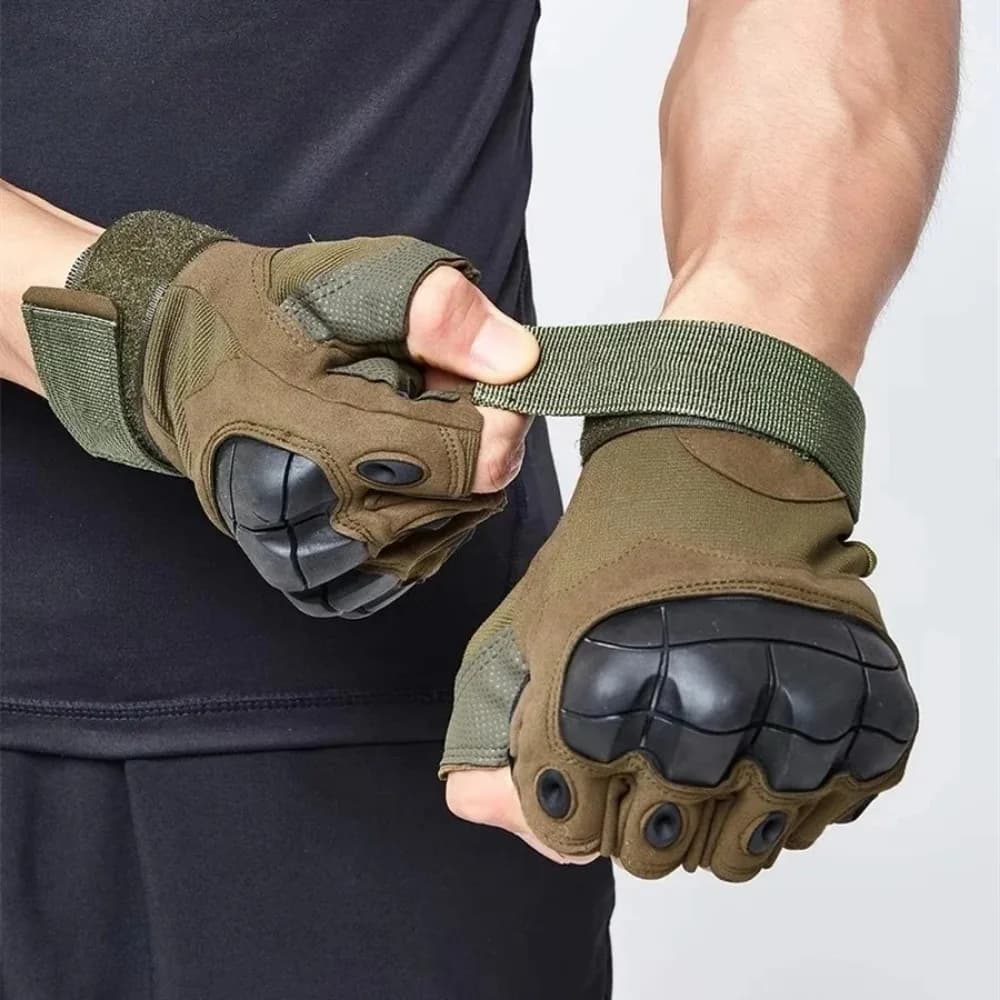 Gants tir tactiques demi-doigts paintball airsoft anti-dérapants pêche vélo protection