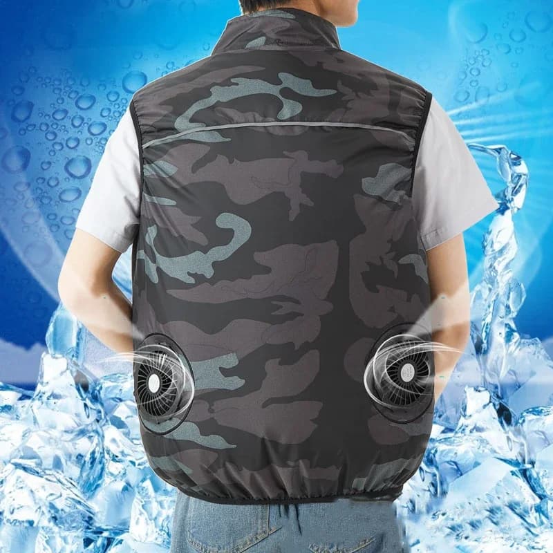 Veste rafraîchissante homme été avec ventilation USB pour travail extérieur et loisirs