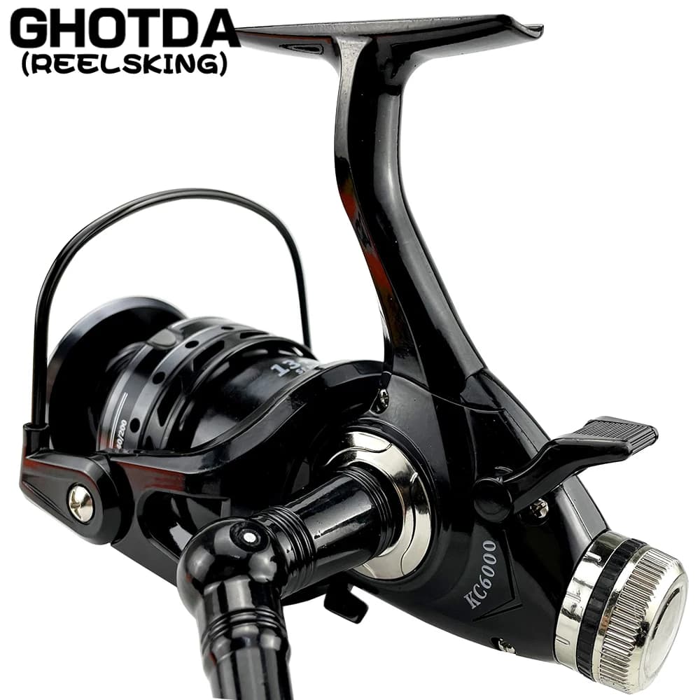 Moulinet sans jeu corps métal - Frein 8KG - Échangeable main gauche/droite - Eau douce et mer
