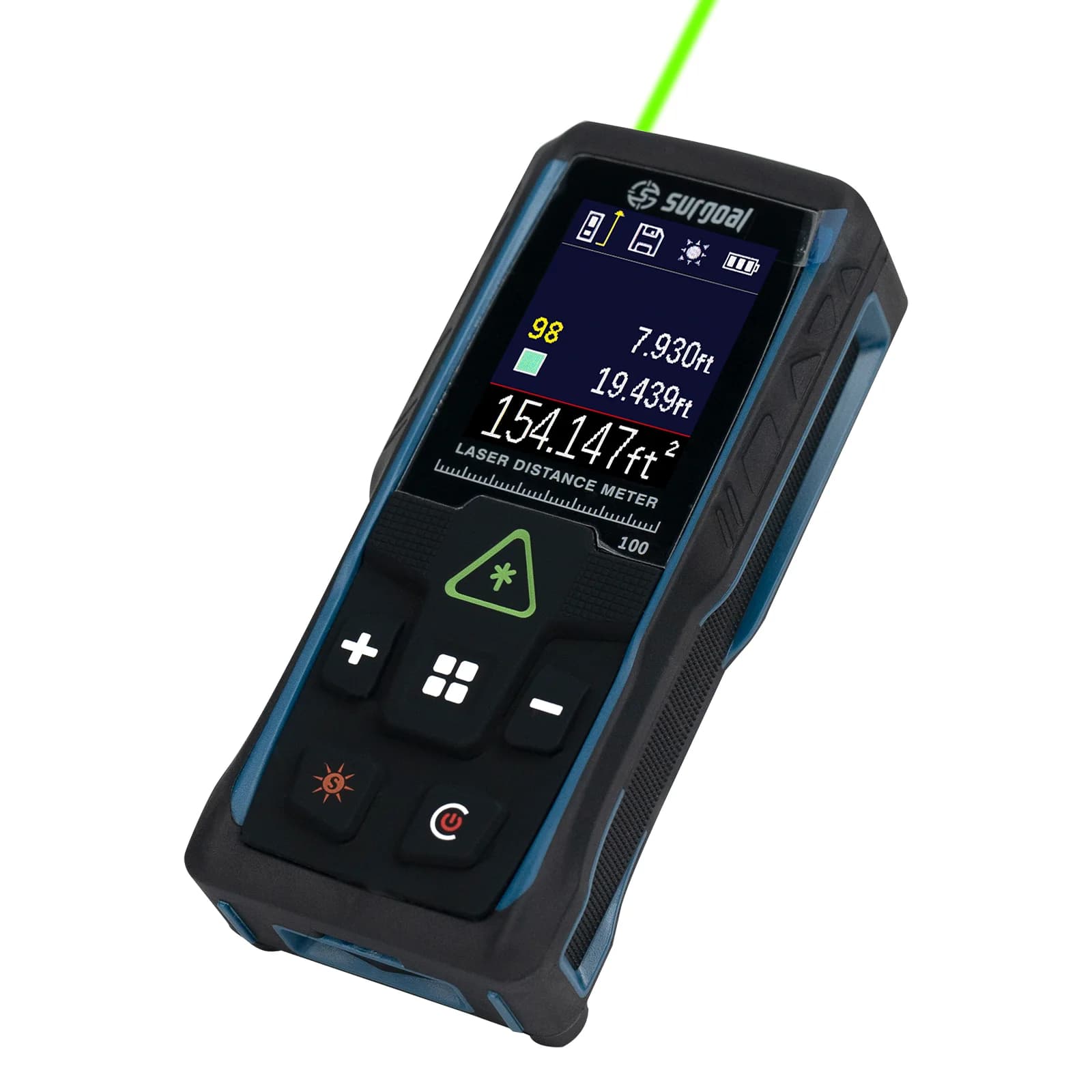 Télémètre laser vert 100m multifonction avec écran couleur et niveau numérique pour pêche