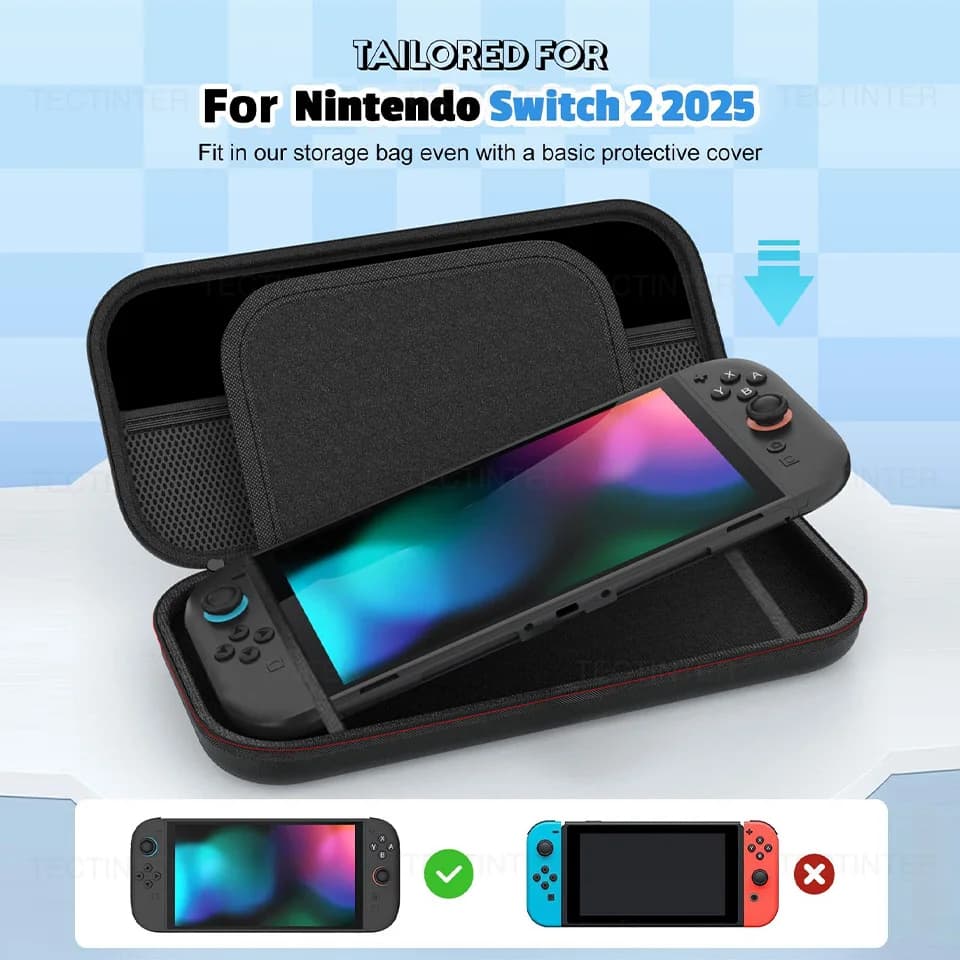Étui de protection de voyage pour Nintendo Switch 2, coque rigide EVA et pochette pour accessoires