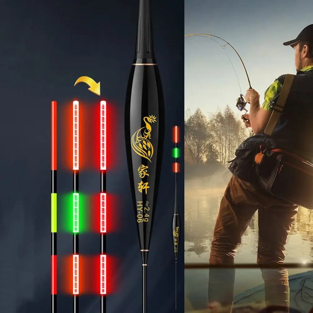 Flotteur de pêche lumineux intelligent à capteur de gravité haute sensibilité pour la pêche de nuit