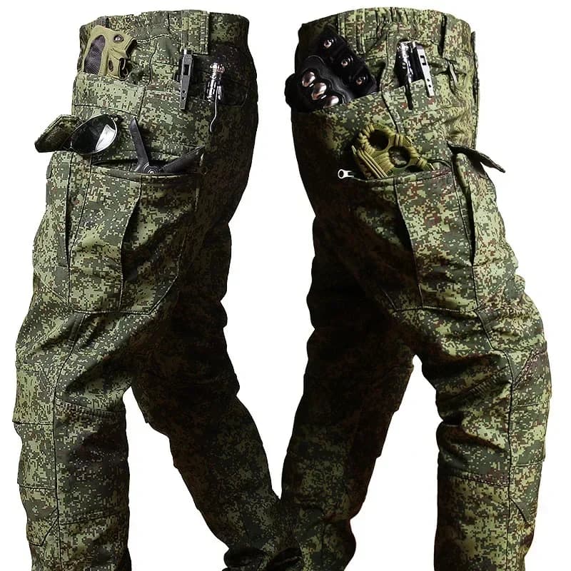 Set entraînement camouflage RU - Tenue pêche respirante automne avec t-shirt et pantalon cargo pratique