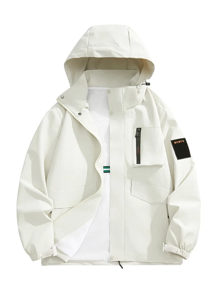 Veste randonnée pêche homme plus size imperméable - Windbreaker coupe-vent respirant camping trekking S-8XL