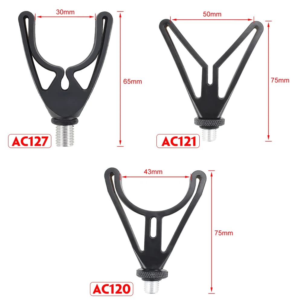 Support canne pêche carpe 2 pièces Hirisi pour piquets de berge - Rod rest head bank sticks