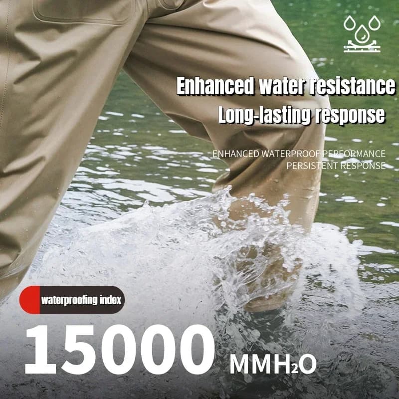 Combinaison de pêche respirante avec bottes intégrées - Waders imperméables pour hommes