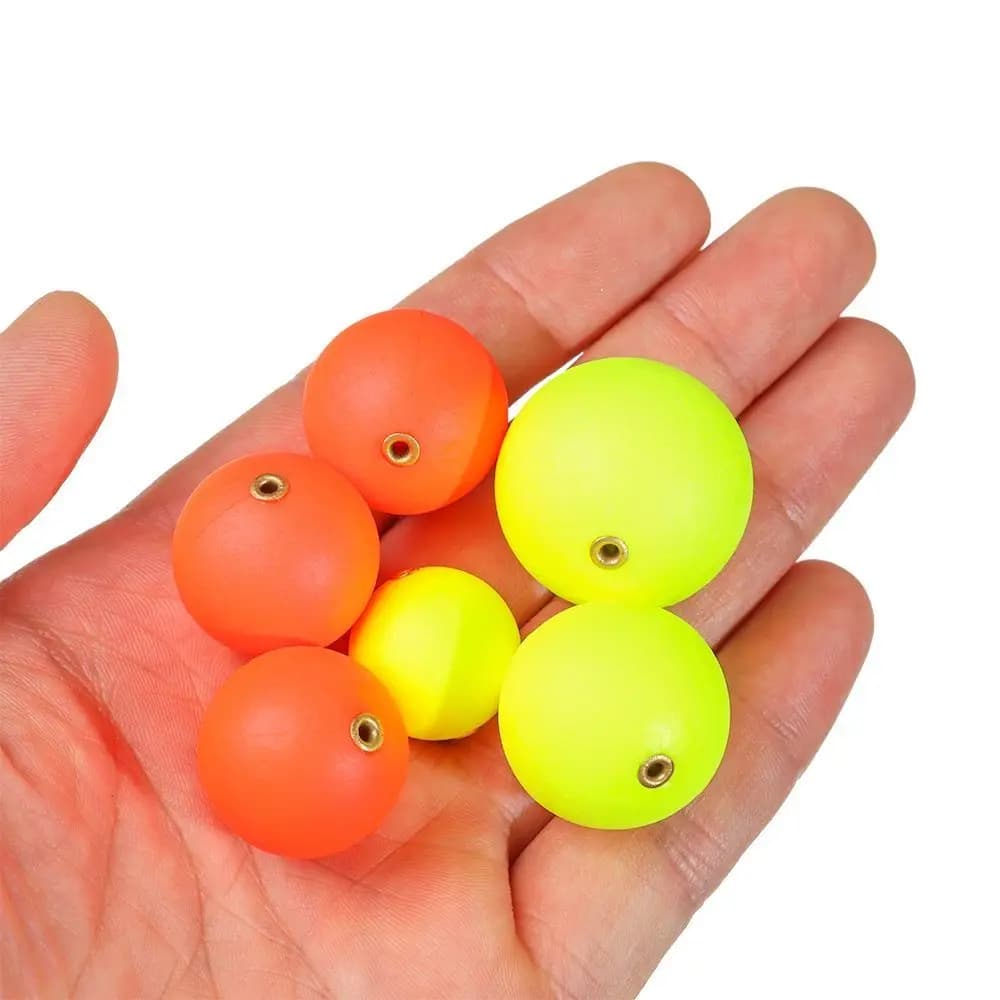 10 boules flottantes 20-30mm avec anneau cuivre pour pêche eau douce et mer - accessoires pêche