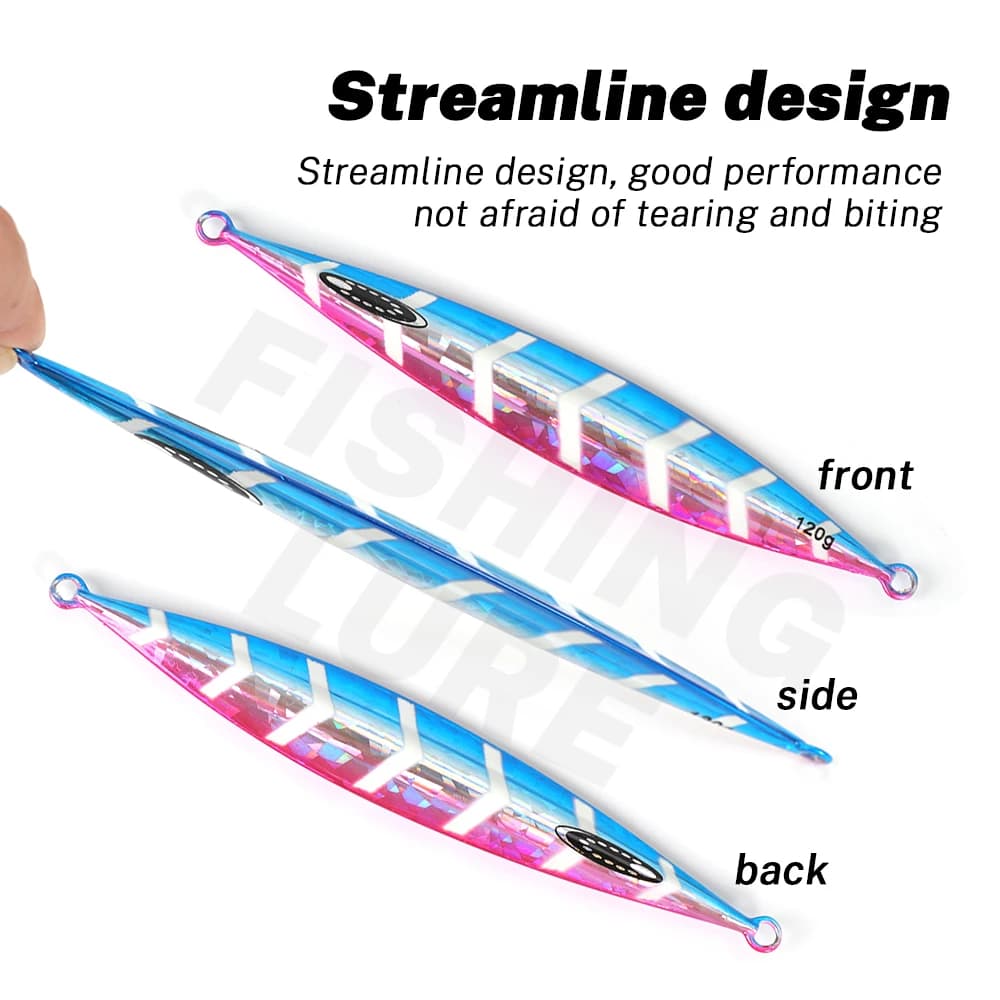Jig métallique slow sinking 120-300g TOLU pour pêche profonde mer - Leurre coulant lent