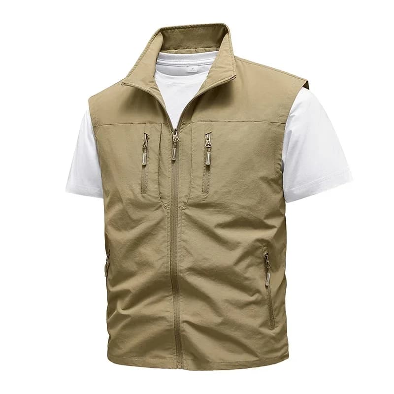 Gilet pêche randonnée été homme photographe maille sans manches poches outils 5XL pêche