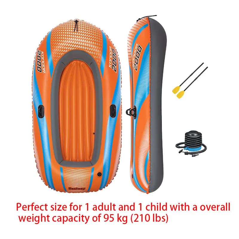 Kayak gonflable Bestway 1-3 personnes PVC robuste aventure rafting - Bateau durable pêche navigation
