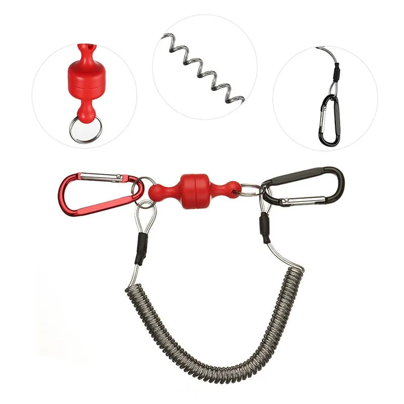 Mousqueton magnétique anti-perte pour pêche à la carpe - Accessoire de pêche rapide et portable