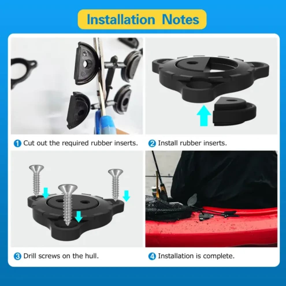 Kit de câblage étanche Aventik pour installation sondeur, moteur et éclairage sur kayak de pêche et petit bateau