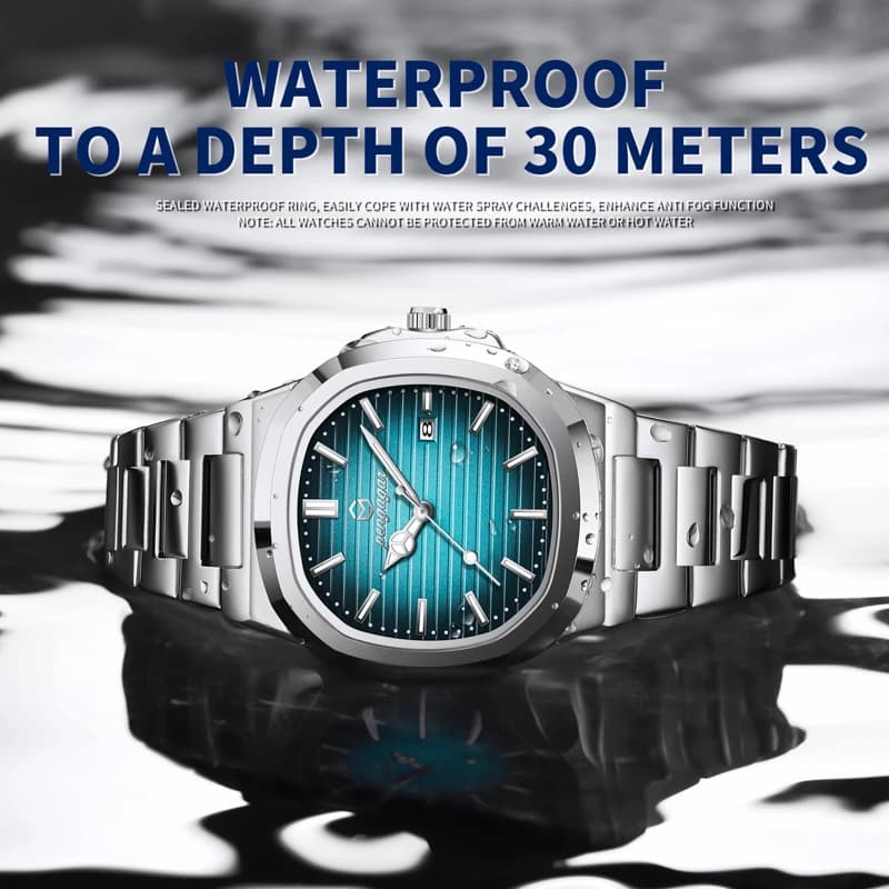 Montre militaire homme luxe 2026 étanche luminescente date semaine acier inoxydable boîte cadeau