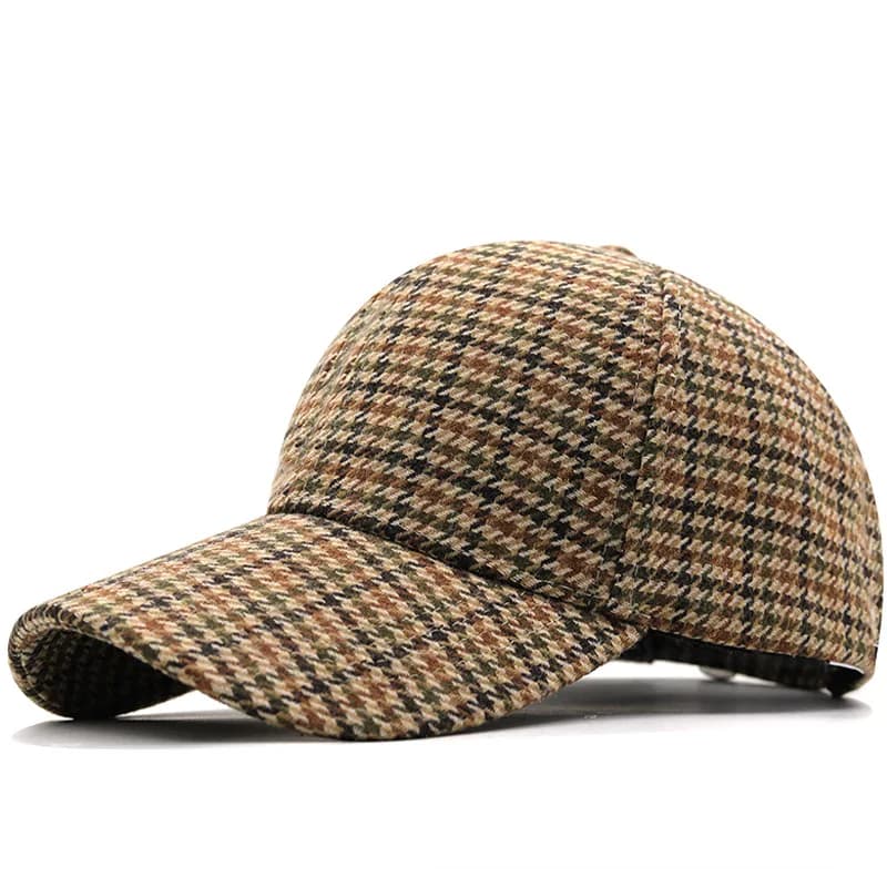Casquette baseball tartan hiver pêche automne légère ajustable activités outdoor chaud
