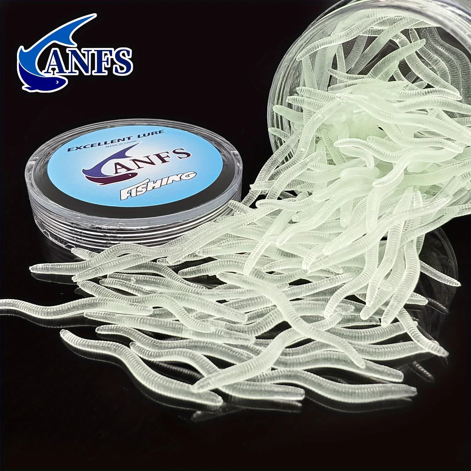 150 vers artificiels bio-mimétiques ANFS - Leurres souples pour pêche eau douce et mer - Set complet