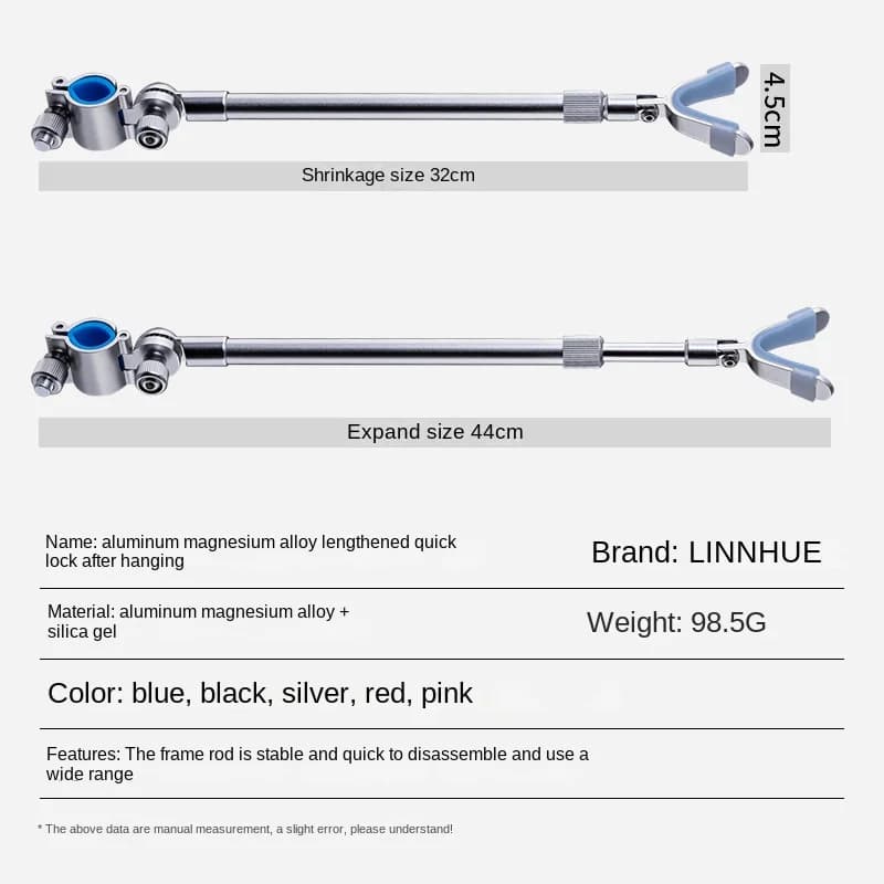 Support de canne à pêche arrière en alliage aluminium-magnésium - Bracket multifonction pour batterie