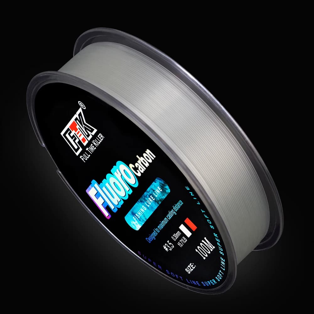 Fluorocarbone FTK 100m Rose Leader Pêche Leurre Super Souple 4.13-34.32LB pour Ligne de Traîne et Mouche