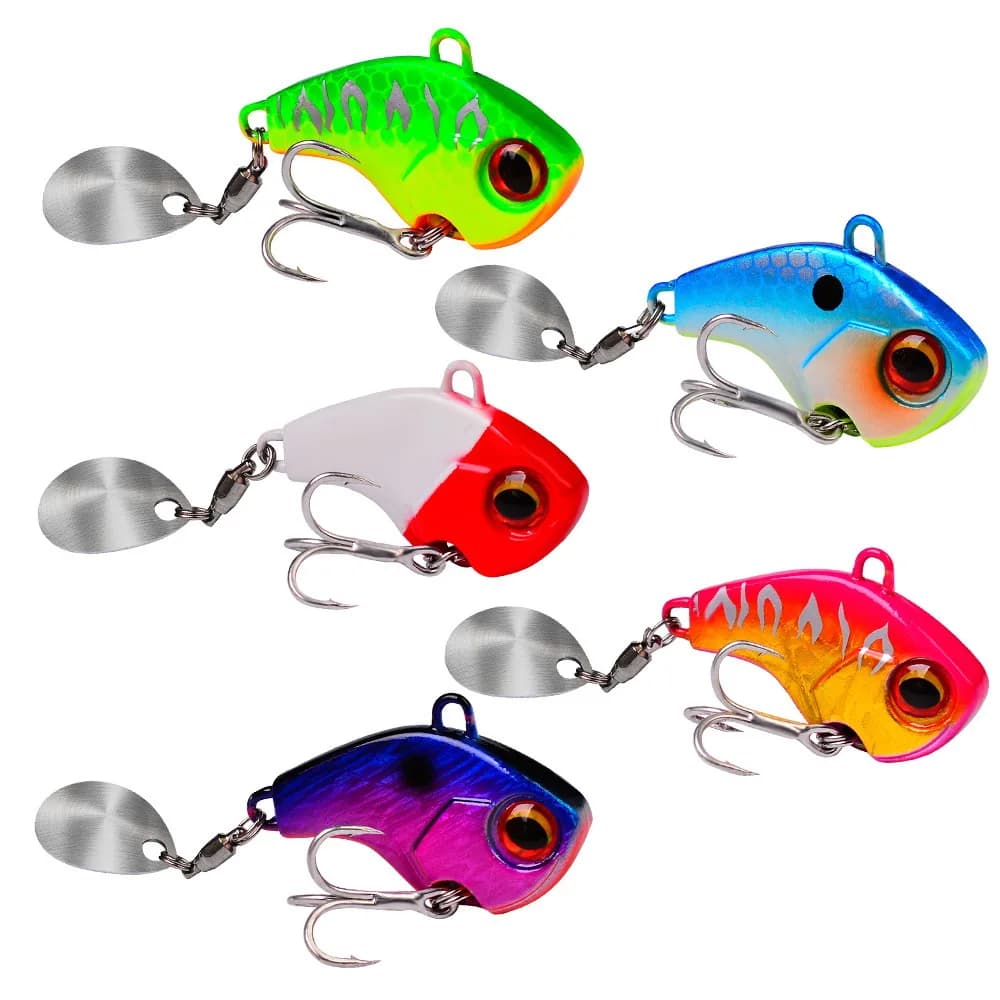Leurre métal vibrant spinner cuillère hiver pour pêche carnassiers 6g 15g 28g appât artificiel