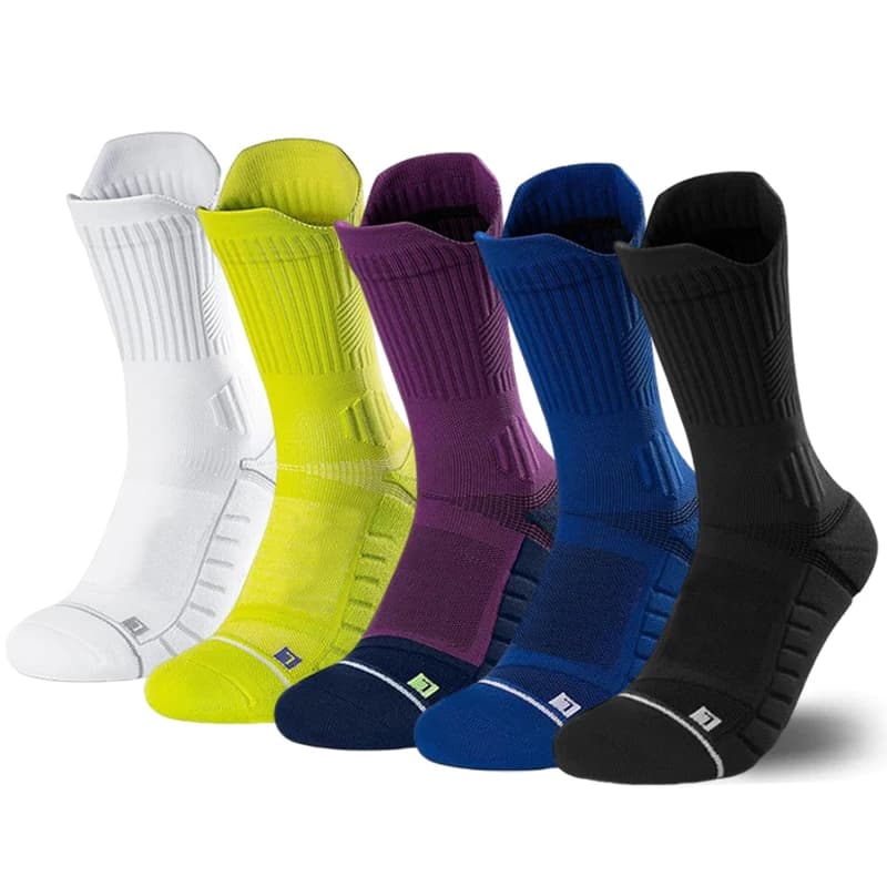 Chaussettes sport professionnelles haute élasticité - Semelle renforcée stabilité pour pêche technique