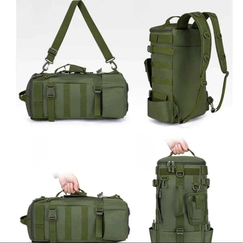 Sac à dos de pêche multifonction grande capacité avec rangement pour cannes équipement sport extérieur
