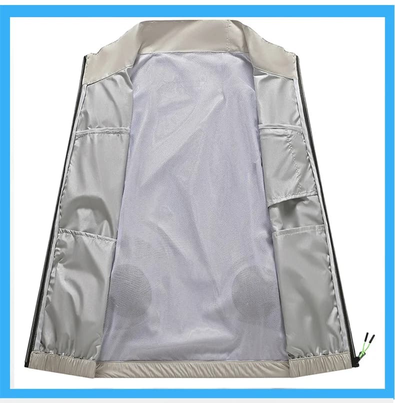 Gilet rafraîchissant climatisation portable pêche été ventilateur rechargeable prévention coup de chaleur