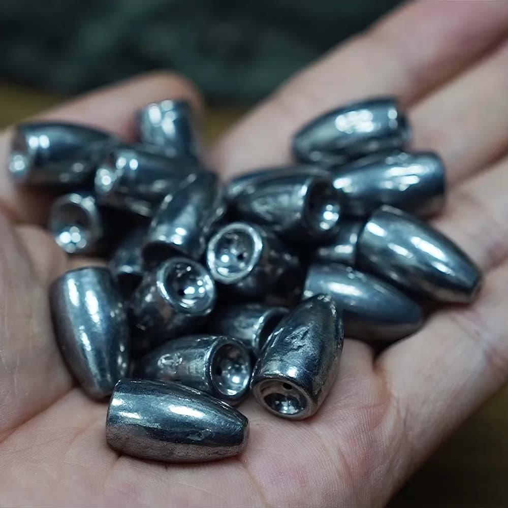 Plombs bullet acier ZUKIBO 20/30 pièces - Plombs pour Texas rig Carolina rig pêche leurres souples