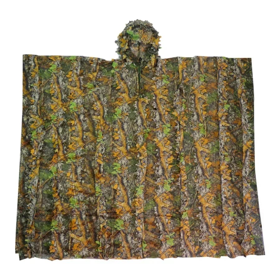 Combinaison Ghillie 3D feuilles camouflage jungle pêche chasse tir jeunes adultes motif feuillage