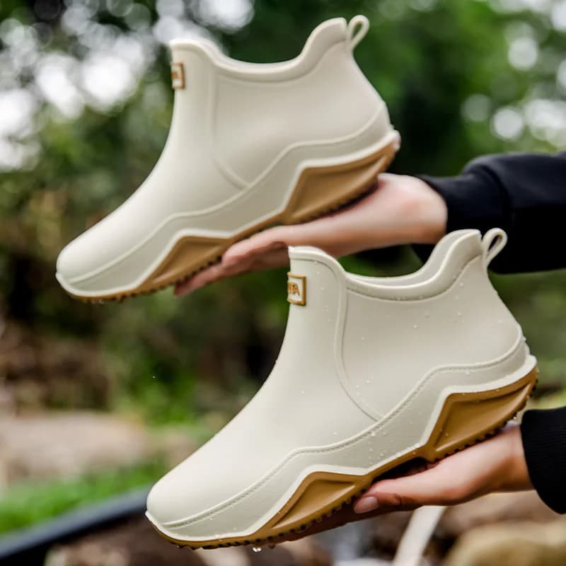 Bottes de pêche homme cheville imperméables antidérapantes résistantes pour pêche en rivière