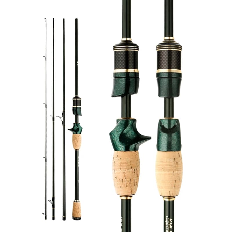 Canne spinning carbone CEMREO 4-5 sections 1.8-2.4m portable travel rod pour pêche voyage