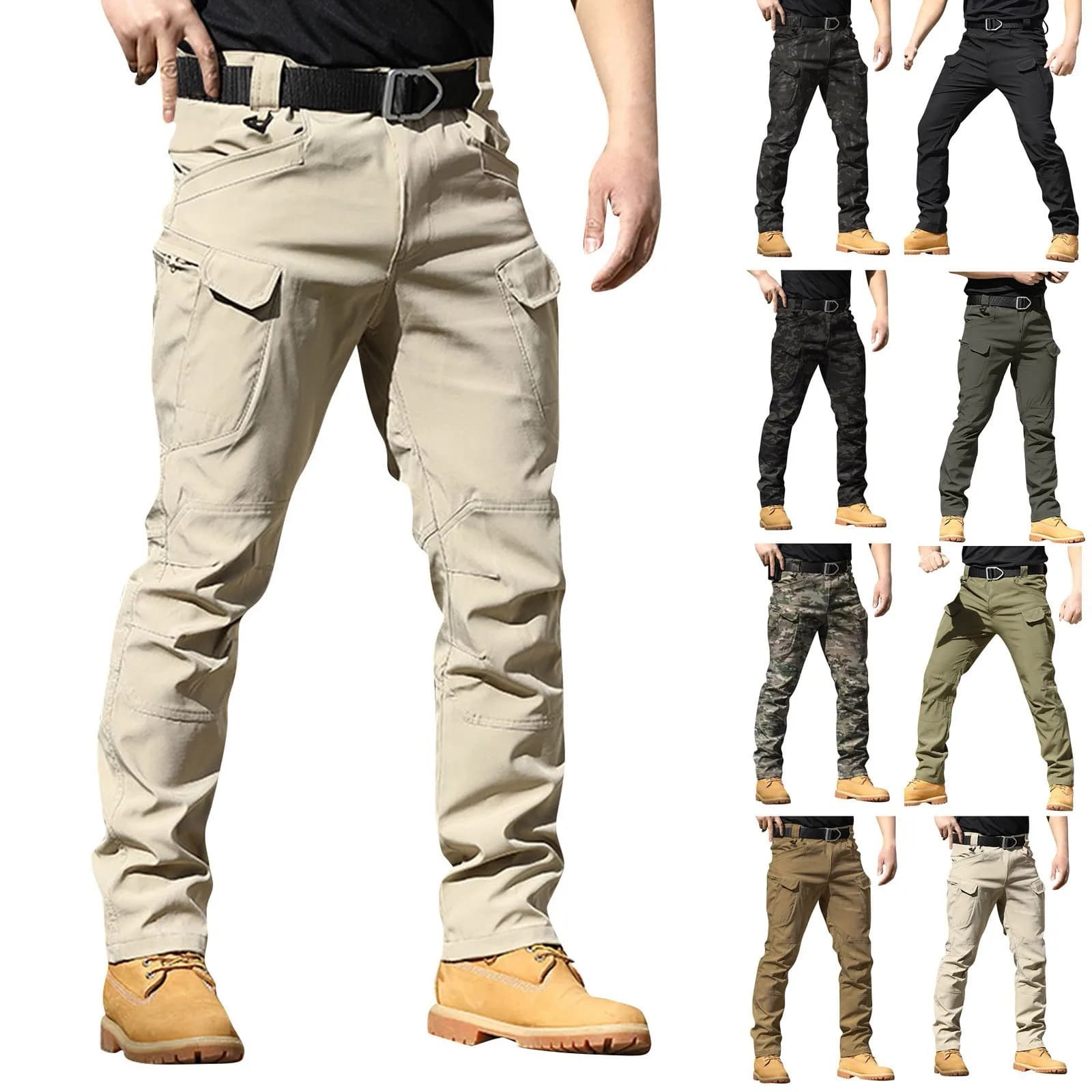 Pantalon cargo classique homme - Multi-poches - Pêche randonnée camping tous terrains polyvalent