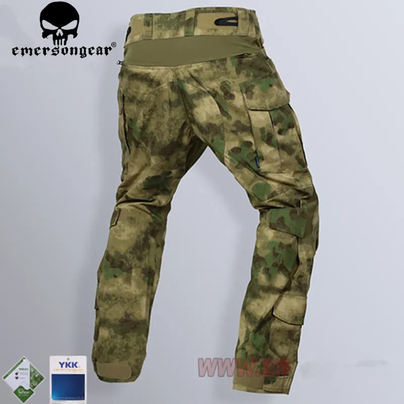 Pantalon combat EMERSON G3 avec protections pêche airsoft tactique camouflage AT-ACS FG