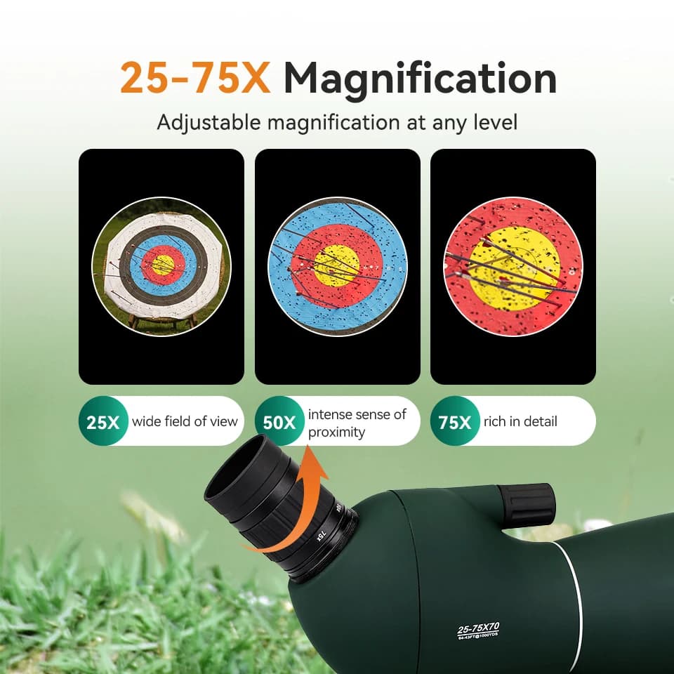 Longue-vue SVBONY 50-80mm zoom puissante pour observation pêche longue distance précise