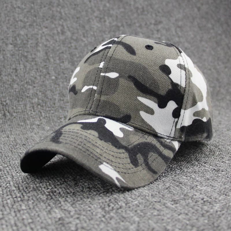 Casquette camouflage pêche homme - Chapeau de soleil tactique pour pêche en mer et rivière