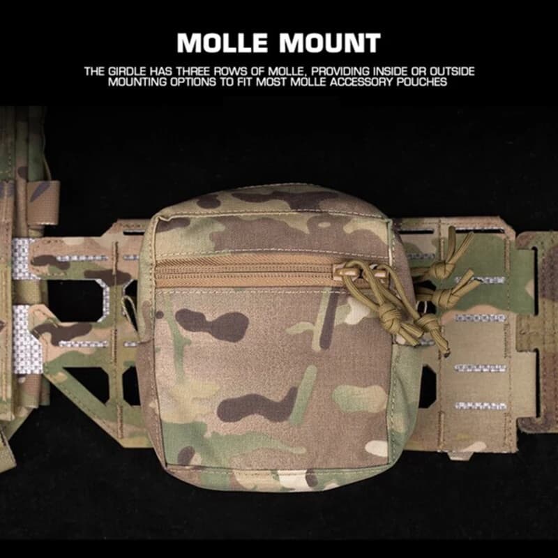 Kit attache plaque gilet pêche tactique MOLLE dégagement rapide équipement chasse ceinture